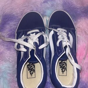 Vans Kids Navy and White Sneakers